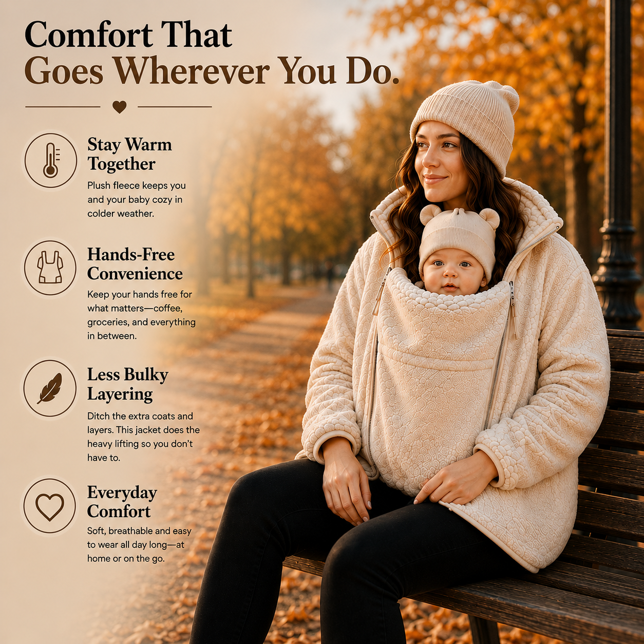 Maroven ™ Babywearing Fleece Jacket